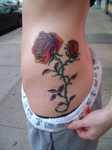 rose love tattoos for girls