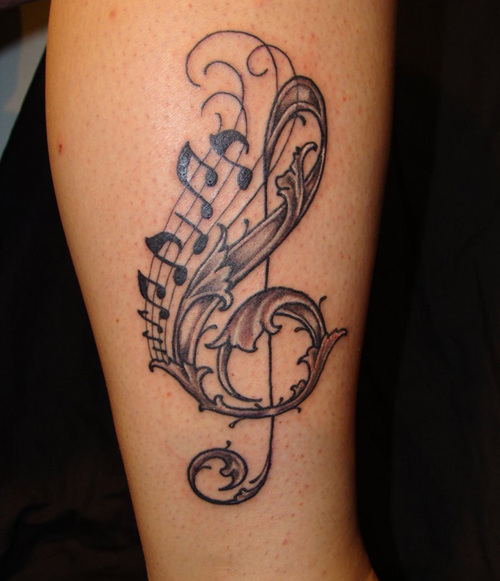 music note tattoo designs