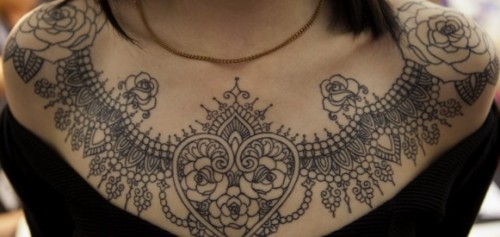 Necklace tattoo design