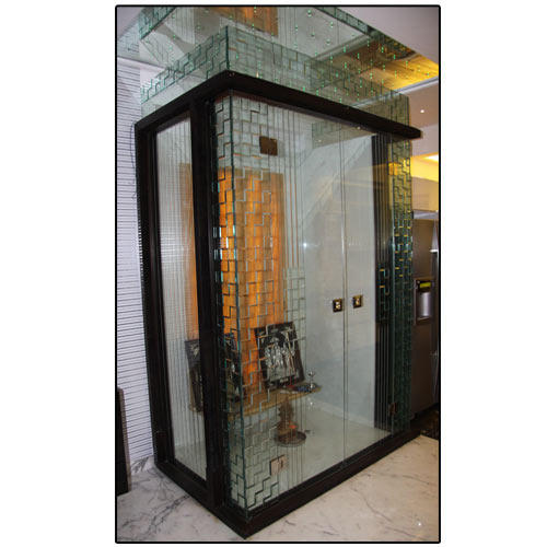 Pooja Room With Glass Doors