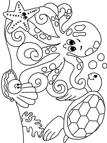 Sea Animals Coloring Pages