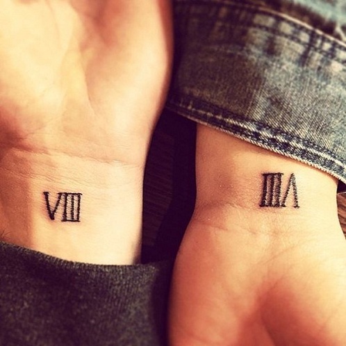 Classy Roman Numeral Tattoo Design