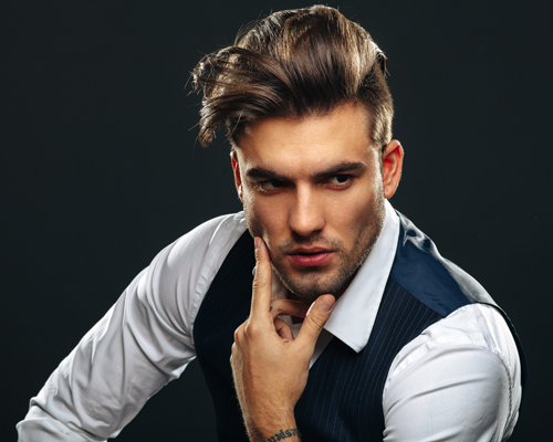 Portrait of Handsome Man in Studio