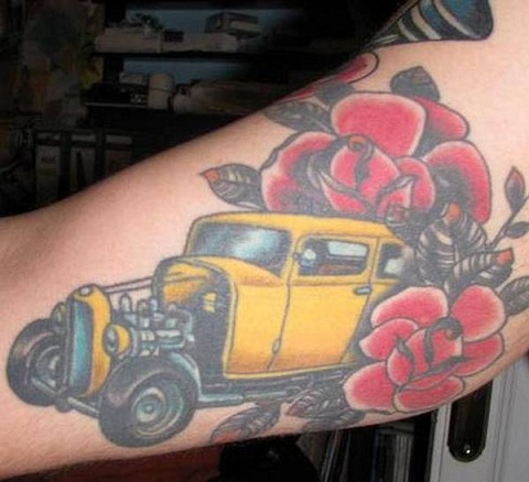 car-tattoo-embedded-with-flowers