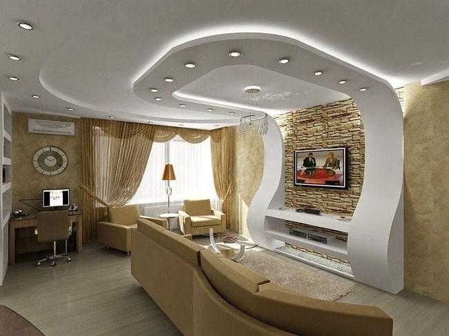 Wall Ceiling Design for Living Room