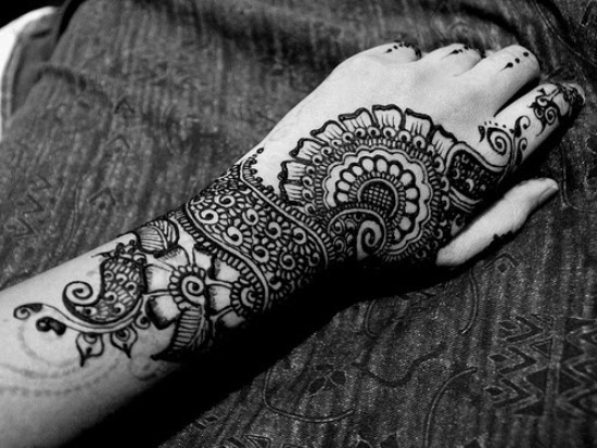 Forearm Black Mehndi Designs