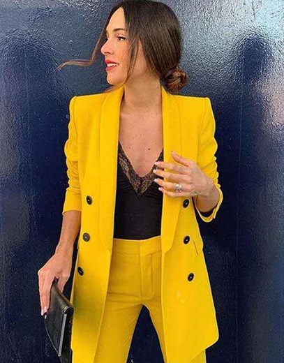 Yellow Women’s Boyfriend Blazer