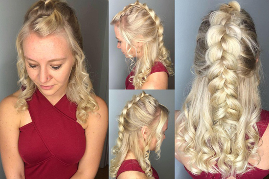 Puffy Braid Style Hairdo