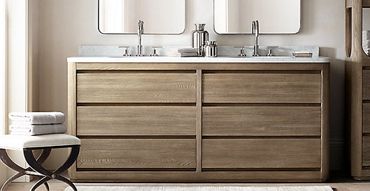 Wooden multi-drawer bathroom cabinet