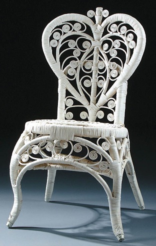 Heart Back Cane Chair