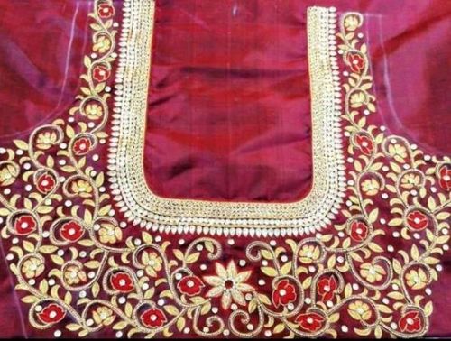 Red Blouse Designs-Sleeveless Designer Blouse 9