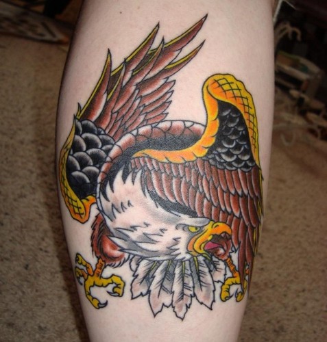 eagle tattoo for the legs