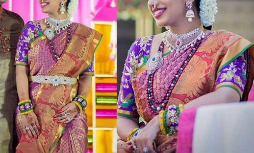 Bridal Purple Blouse Design