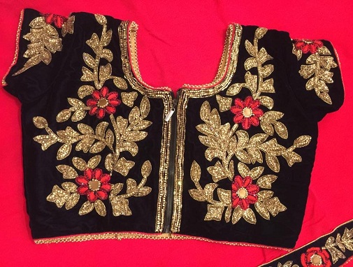 Special Black Velvet Blouse