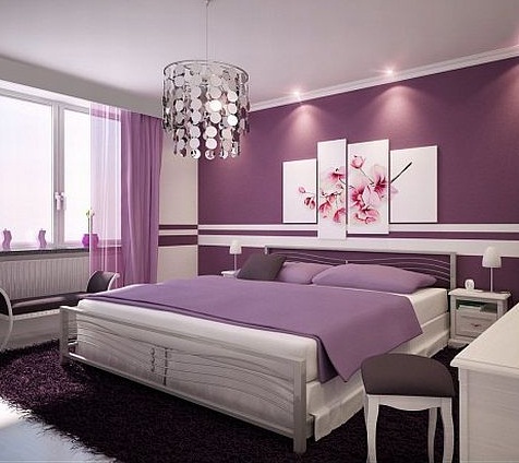 Mauve Themed couple Bedroom