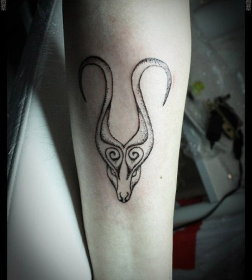 Aries Tribal Tattoo