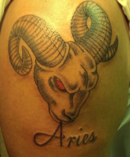 Angry Aries Tattoo for Men