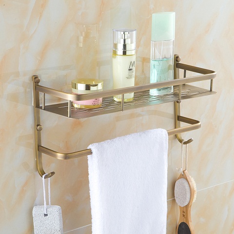 Retro Double Rack Copper Shelf