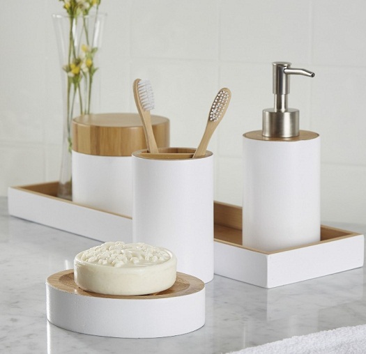 Trendy Brush and Soap Holder Set