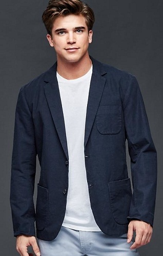 Classic Navy Cotton Blazer