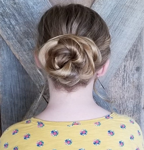 Twisted Bun for Long Straight Hair