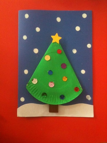 paper christmas tree craft