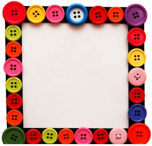 Button Pattern Frame Craft