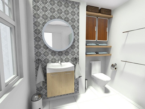 Simple Cabinet Bathroom Design