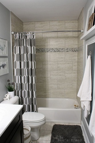 Curtain partition Bathroom design