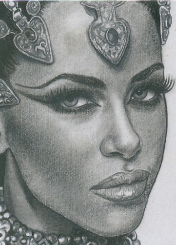 Sensual Black Queen Tattoo Design