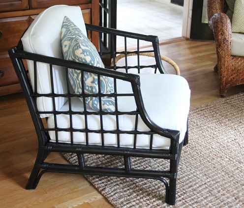 Black Bamboo Arm Chair