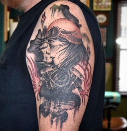 Impressive Biker Tattoo Design