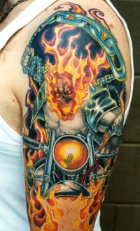 Rocking Biker Tattoos Design