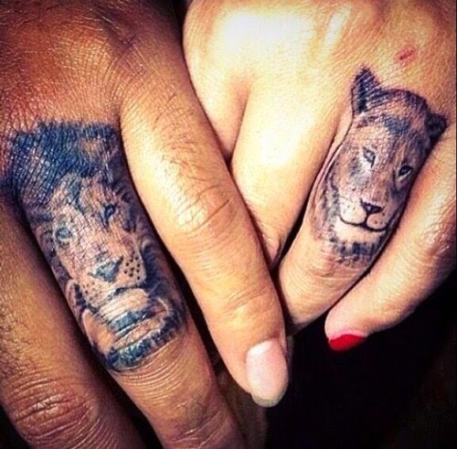 lion tattoos for couples