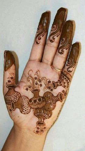 Matki Pot Palm Mehndi