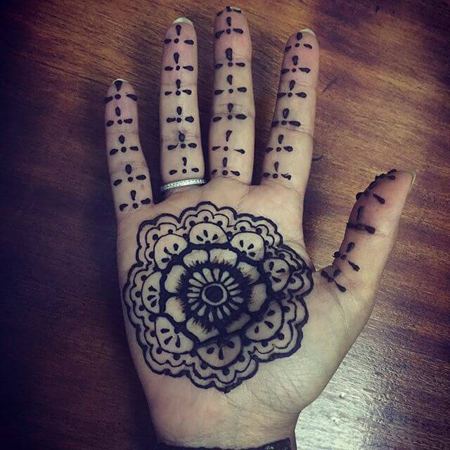 Simple Palm Mehndi Designs