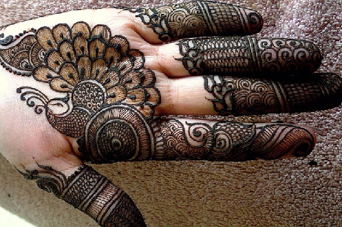 Peacock Palm Mehndi