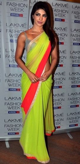 The neon saree