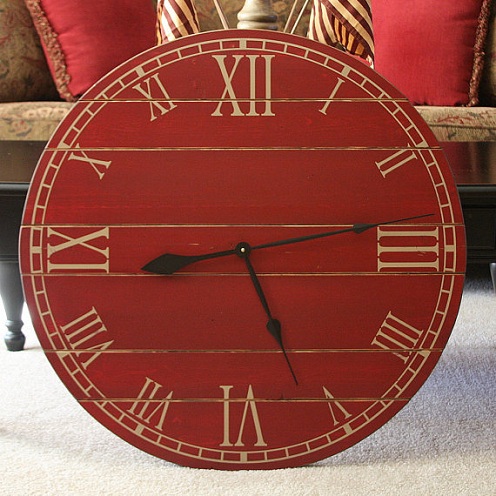 Rustic Wooden Wall Clock