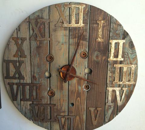 Wooden Spool Clock