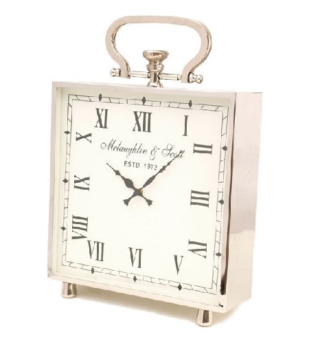 Silver Table Clock