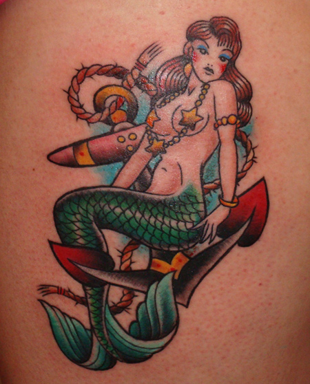 Colorful Mermaid Tattoo