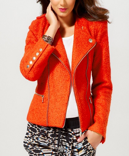 Orange Wool Blazer Women