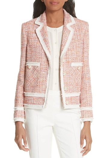 Orange Tweed Blazer Women