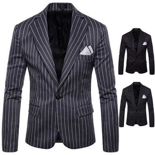 Mens Striped Summer Blazer