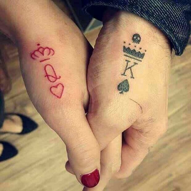 King And Queen Tattoos for Couples