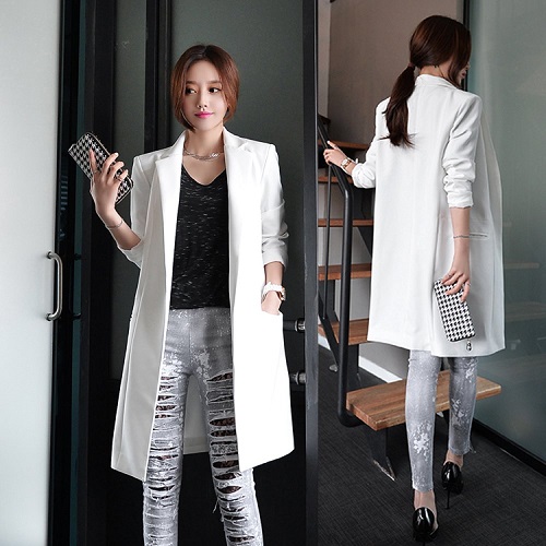 Long White Blazer Women