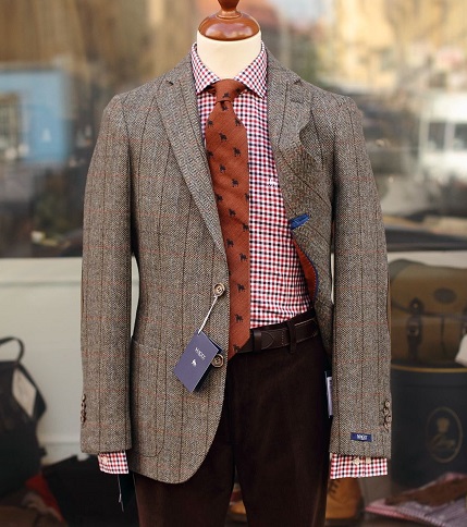 Unstructured Tweed Blazer Men