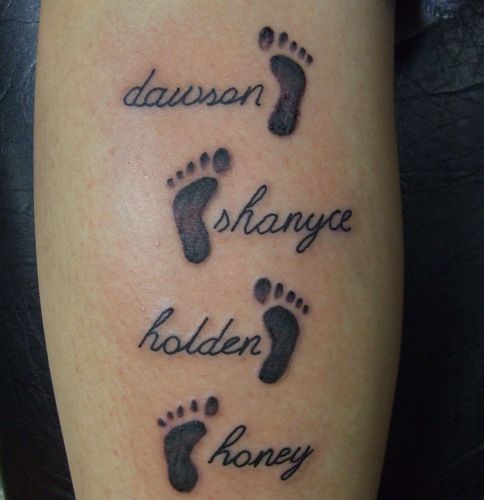 Footprints and hand prints TATTOO