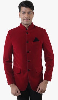 Lee Marc Red Solid Blazer